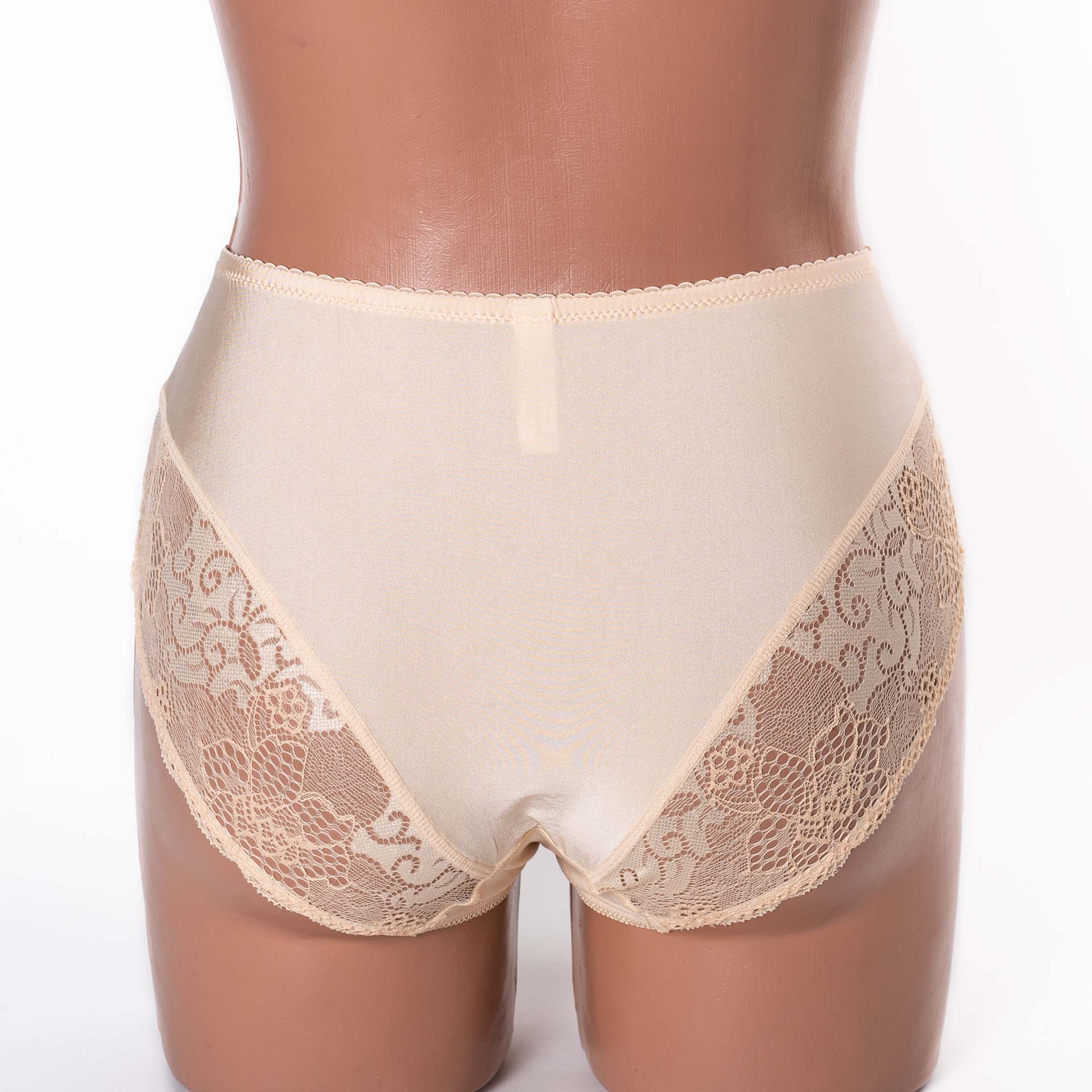  Жіночі труси Lanny mode мікрофібра з мереживом 51022 бежеві 3948-1